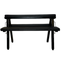 Thumbnail for Roomsacred Black Adjustable Height Flogging Horse Spanking Bench With Ankle and Wrist Cuffs Adult Sex Room Furniture
