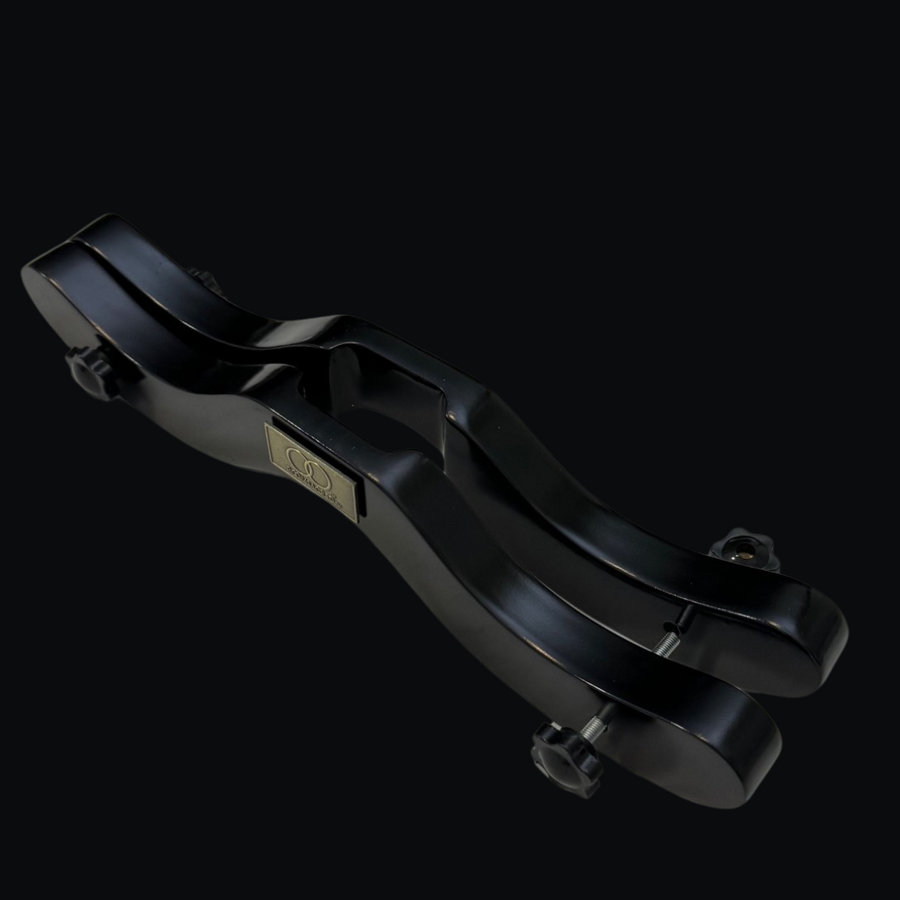 Black Wooden Humbler with Secure and Adjustable PU Leather Ankle Cuffs Control for BDSM Bondage Play