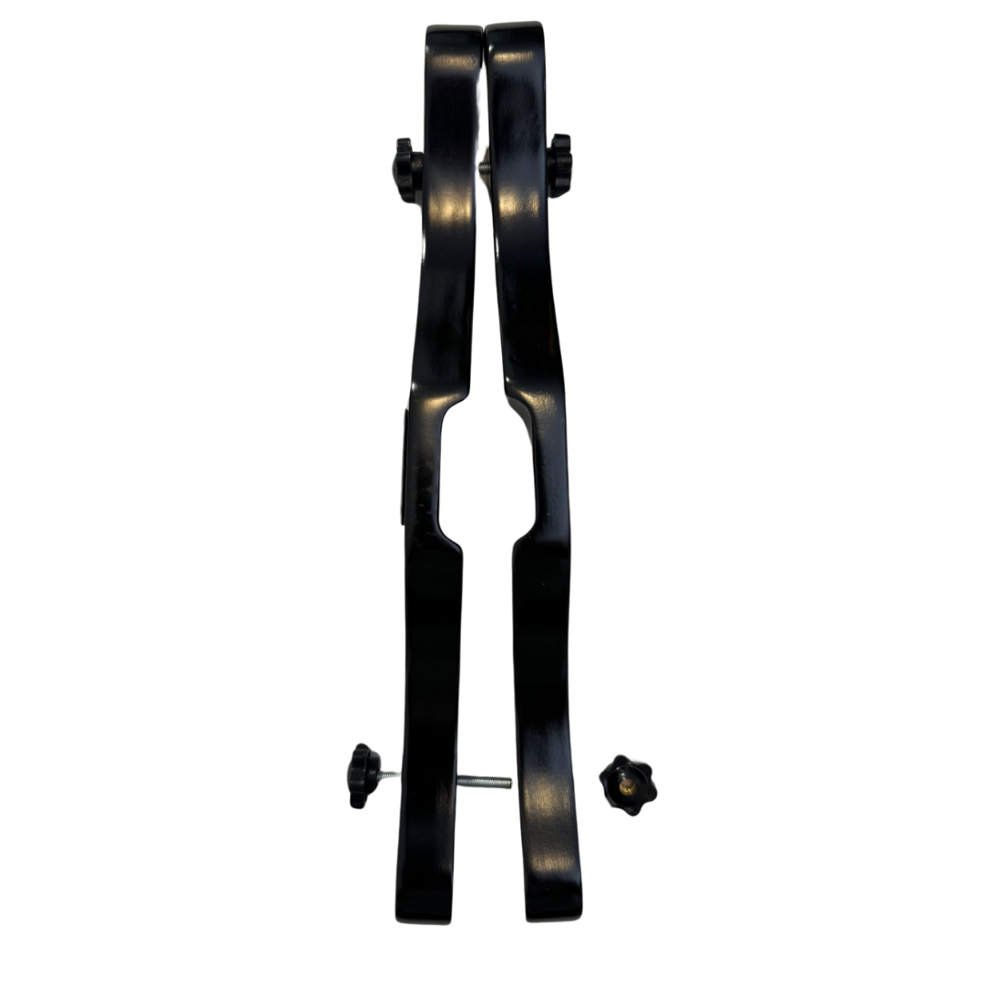 Black Wooden Humbler with Secure and Adjustable PU Leather Ankle Cuffs Control for BDSM Bondage Play
