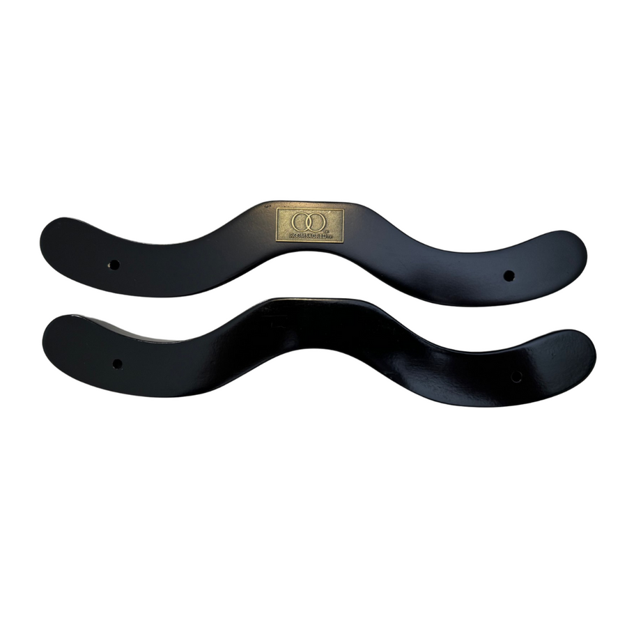 Black Wooden Humbler with Secure and Adjustable PU Leather Ankle Cuffs Control for BDSM Bondage Play