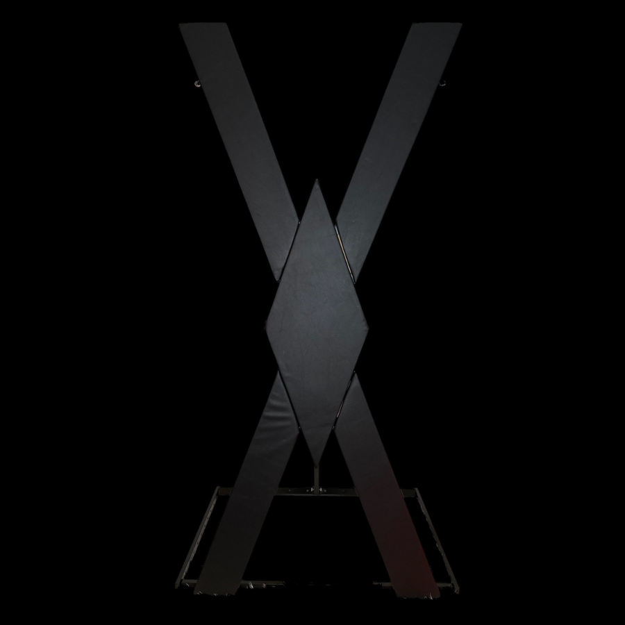 Roomsacred St. Andrews Cross Padded Free Standing Ankle and Wrist Restraints Device Adult Furniture Sex Room Decor