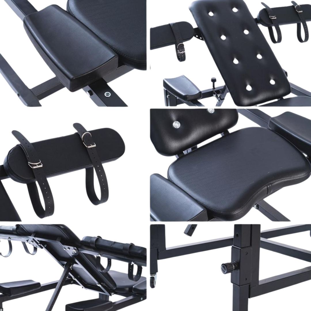 Roomsacred Gyno Chair Spanking Table Combo Fully Adjustable BDSM Sex Room Furniture