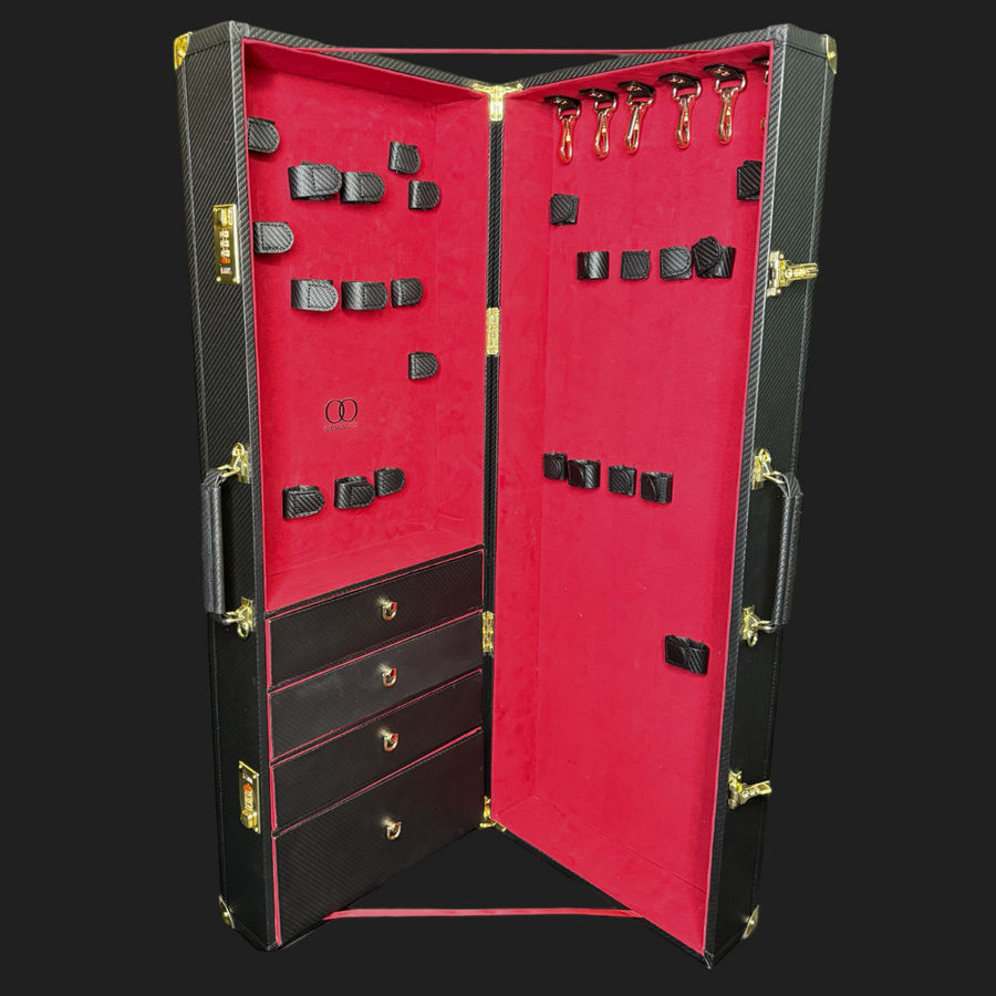Luxury Lockable Faux Leather and Velvet Trunk for the Elegant and Private Storage of your Adult Toys