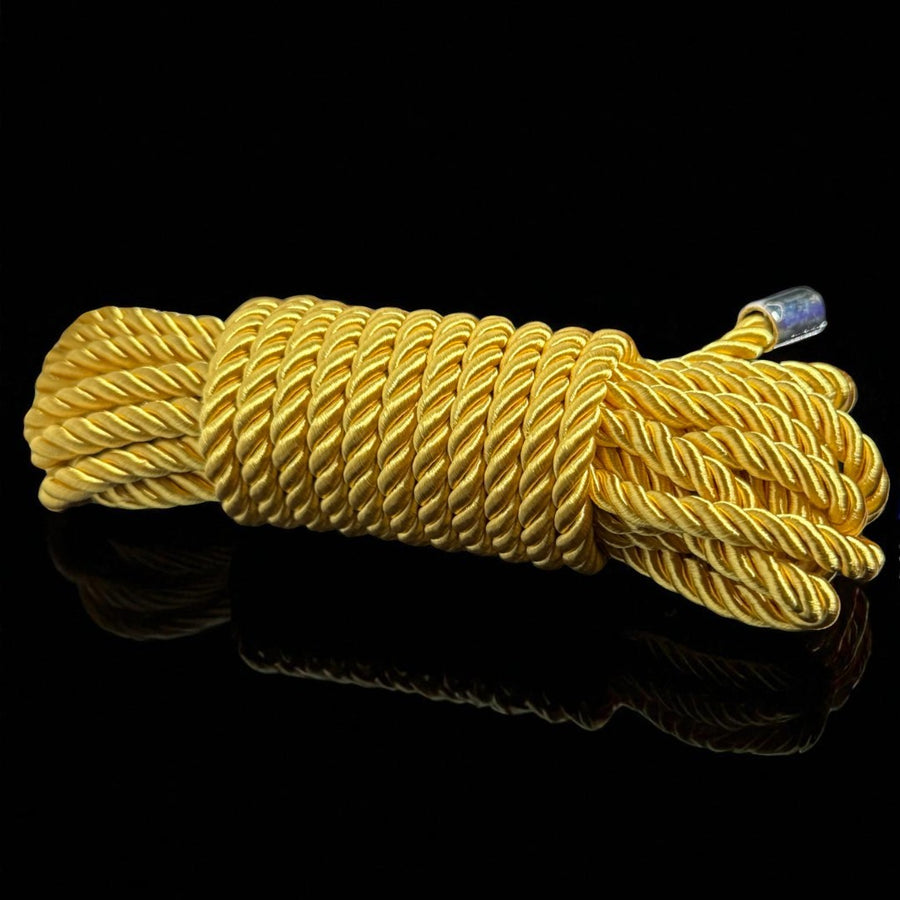 The Gilded Bind 15ft Gold Bondage Rope with Silver Accent