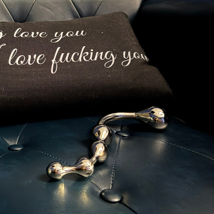 The Sculpted Pleasure Wand Solid Stainless Steel Weighted G-Spot & P-Spot Stimulator