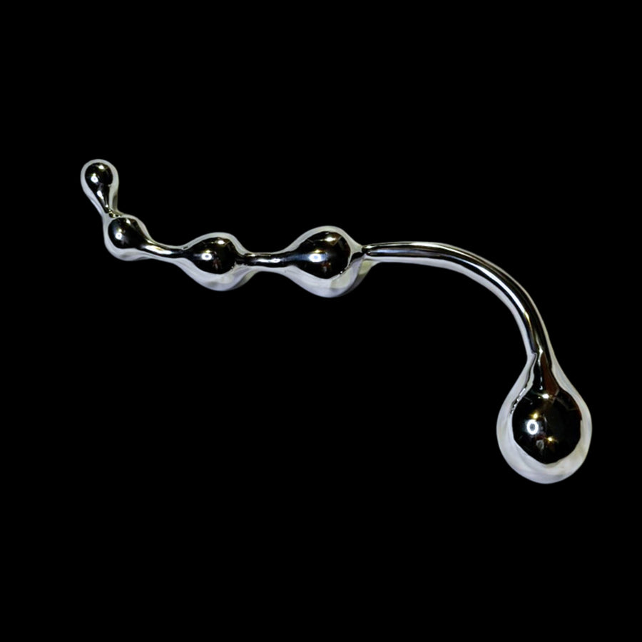 The Sculpted Pleasure Wand Solid Stainless Steel Weighted G-Spot & P-Spot Stimulator