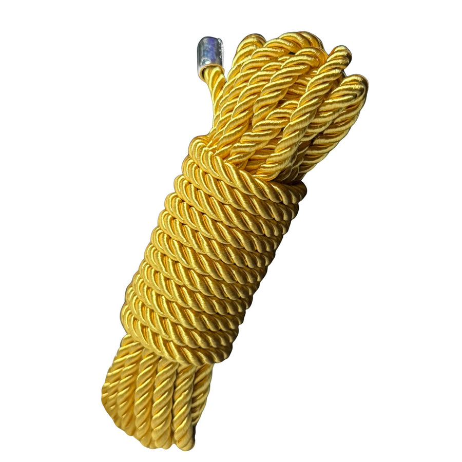 The Gilded Bind 15ft Gold Bondage Rope with Silver Accent