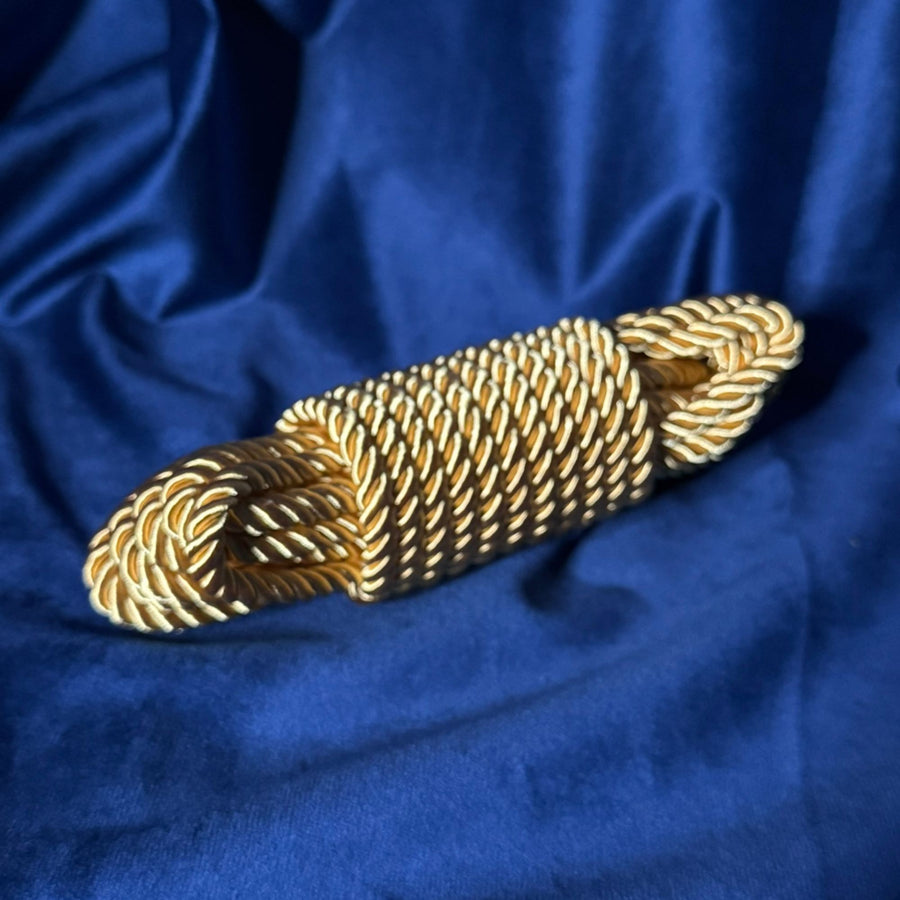 The Gilded Bind 15ft Gold Bondage Rope with Silver Accent