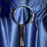 Thumbnail for Hinged Stainless Steel Ankle Spreader Bar with Locking Cuffs, Precision-Machined Restraint for Ritualized Control and Postural Exposure