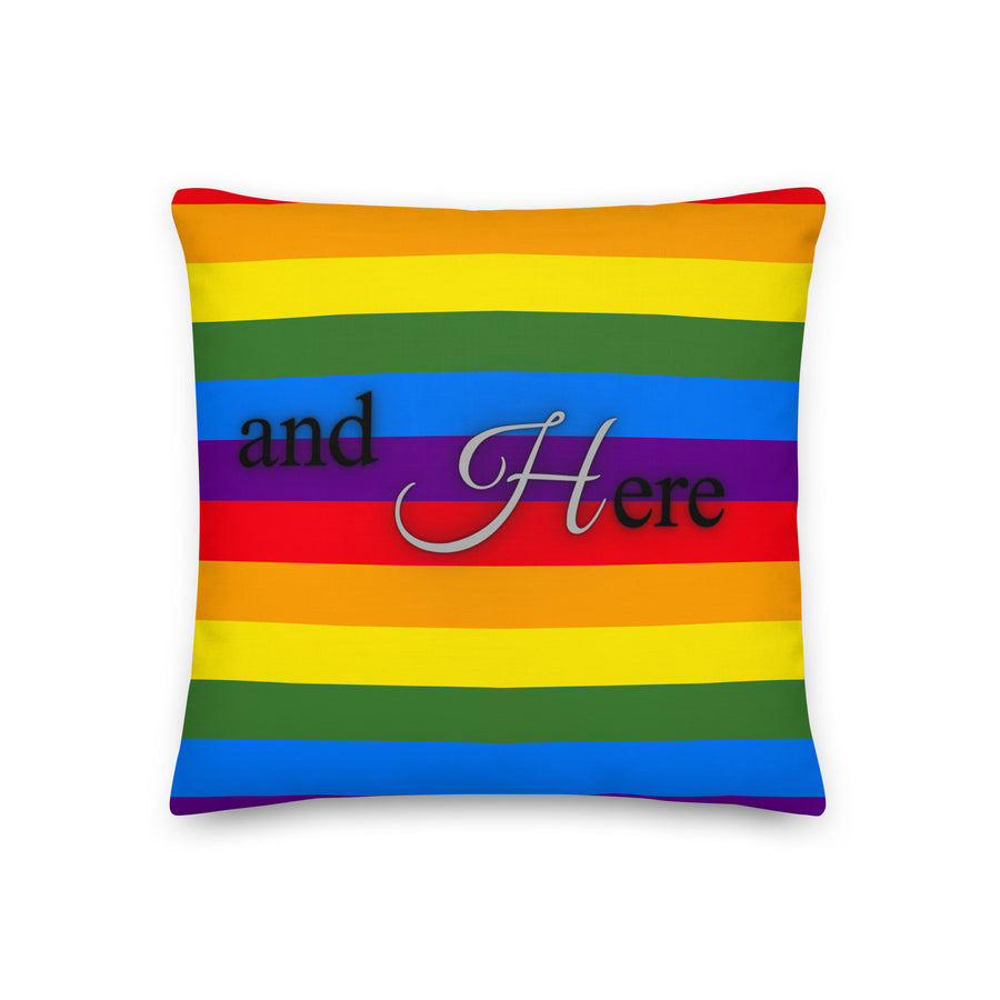 We Had Sex Here And Here Reversable Premium Pride Pillow