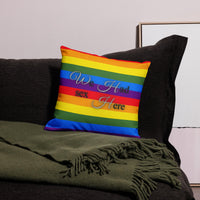 Thumbnail for We Had Sex Here And Here Reversable Premium Pride Pillow