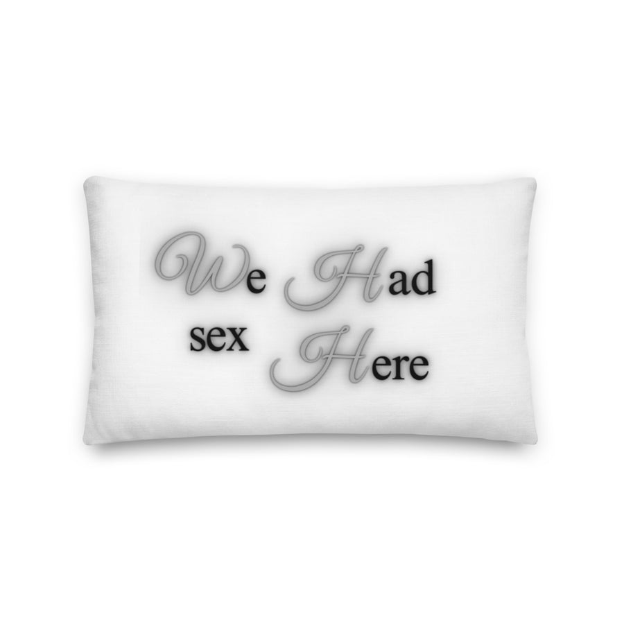We Had Sex Here And Here Reversable Premium Pillow