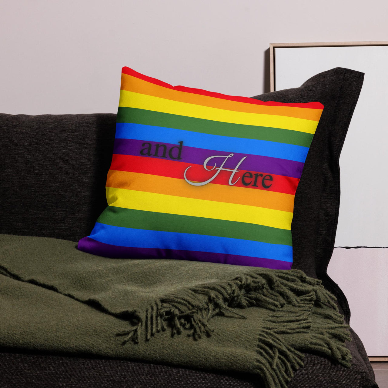 We Had Sex Here And Here Reversable Premium Pride Pillow