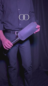 Premium Stainless Steel Dual-Sided Hard and Soft Wide Paddle Crop Luxury BDSM Tool for Sensory Play, 17 Inches Long