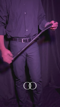 Sensual Black Leather Diamond Head Crop Braided Handle Whip for Easy Grip Braided Wrist Strap Bends for an Elegant Sting 23 Inches