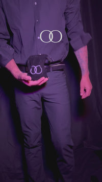 Ultra-Luxury Stainless Steel Wrist Cuffs – Premium BDSM Restraints with Velvet-Smooth Finish and O-Ring for Bondage Play