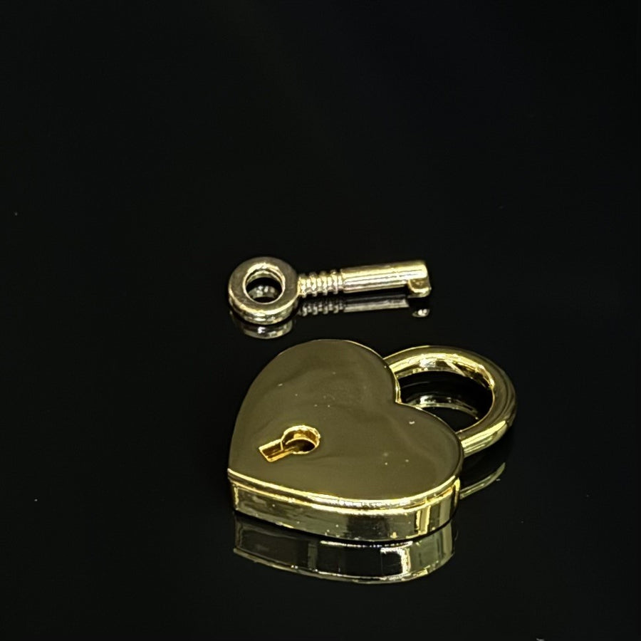Elegant Heart-Shaped Lock in Rose Gold, Gold, or Silver Symbolic BDSM Accessory