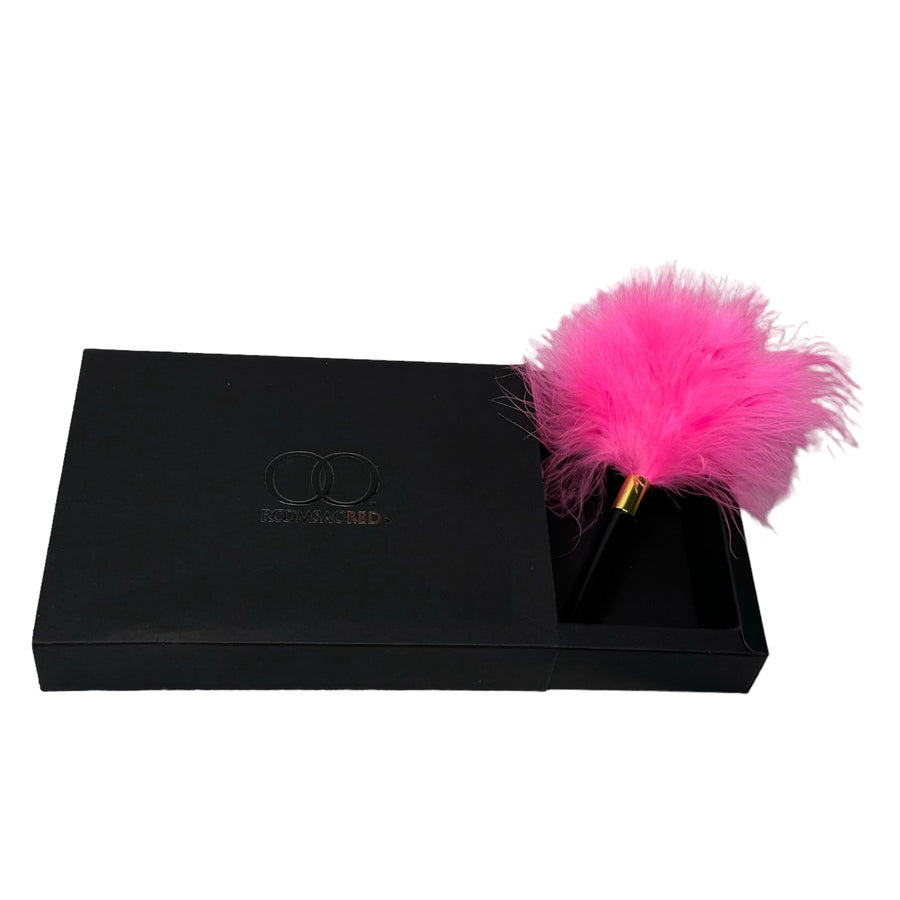 Seductive Marabou Feather Tickler Sensual Stimulation & Elegant Handheld Design for Intimate Play