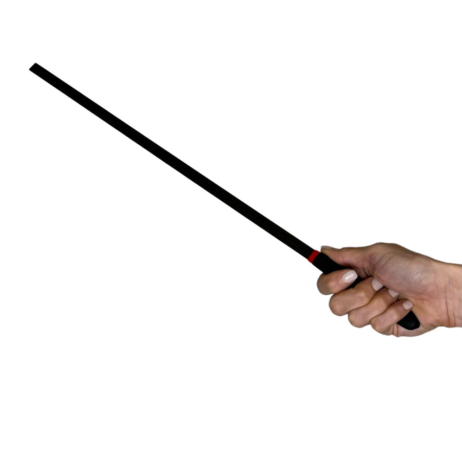 Luxury Black Carbon Fiber Plastic Flat Cane Durable Sensory Play Whip Accessory for Enhanced Precision & Control