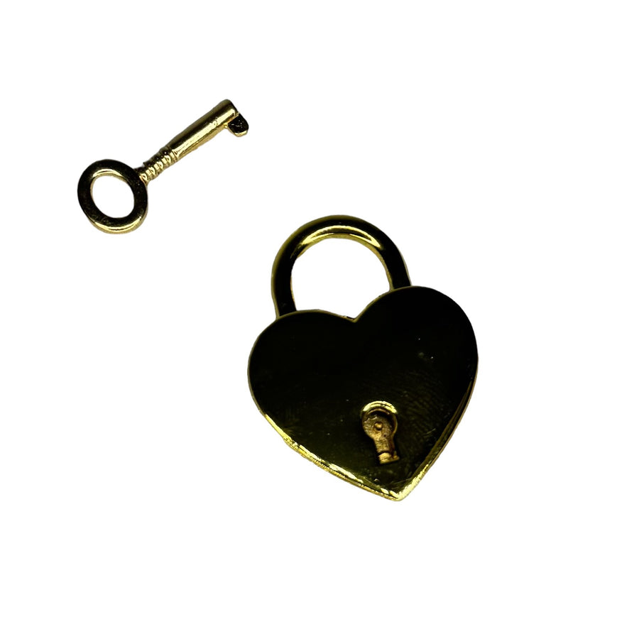 Elegant Heart-Shaped Lock in Rose Gold, Gold, or Silver Symbolic BDSM Accessory