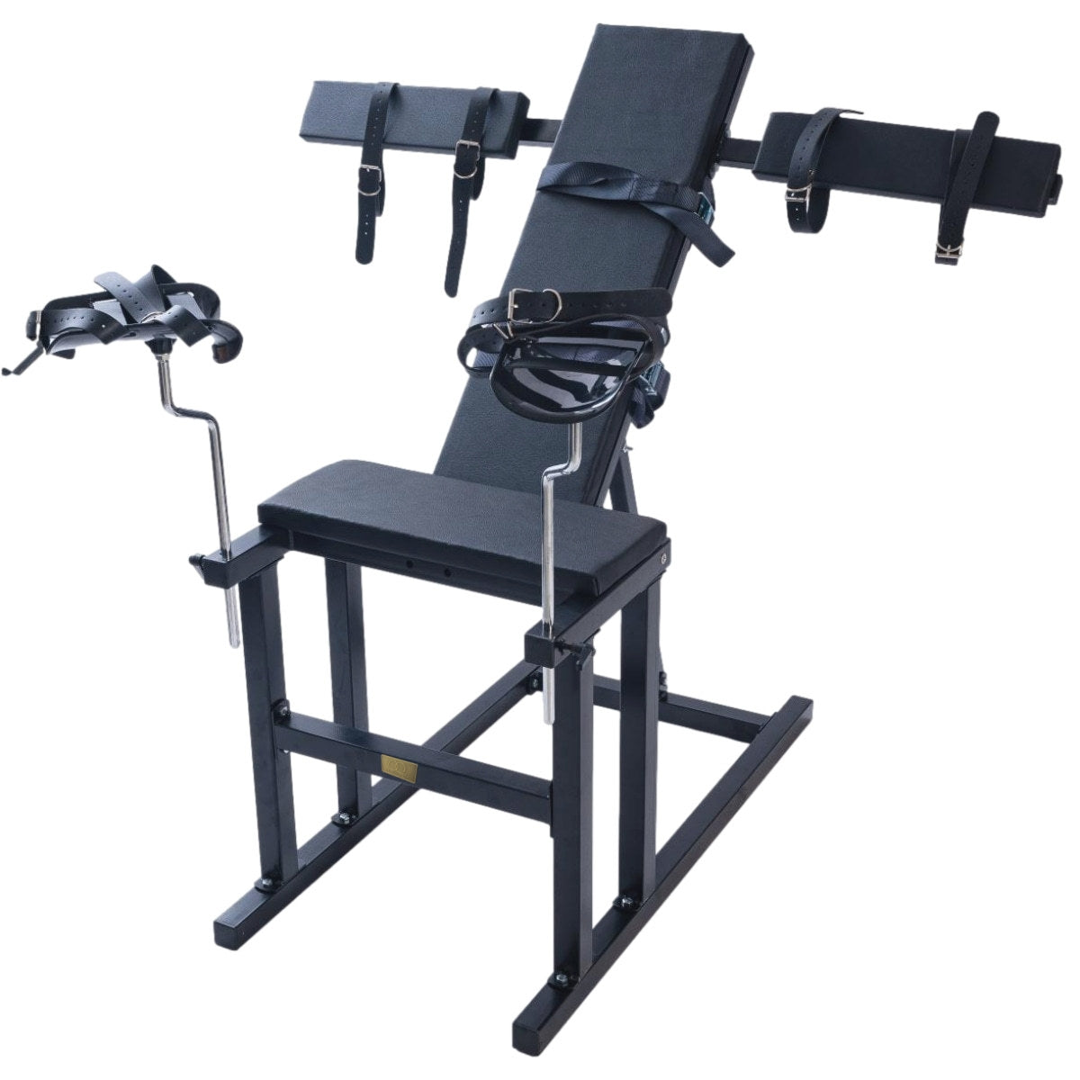 Roomsacred Gyno Chair Spanking Bench Adjustable Arm Splints & Wide Leg Stirrups BDSM Restraint Adult Bedroom Play Furniture