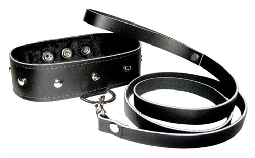 Leather Collar and Leash Set