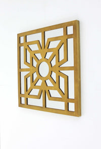 Thumbnail for 1.25 X 23.25 X 23.25 Bright Gold Mirrored Wooden  Wall Decor