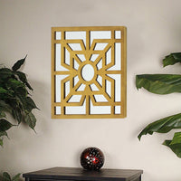 Thumbnail for 1.25 X 23.25 X 23.25 Bright Gold Mirrored Wooden  Wall Decor