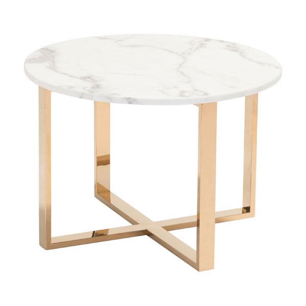 Gold French End Table