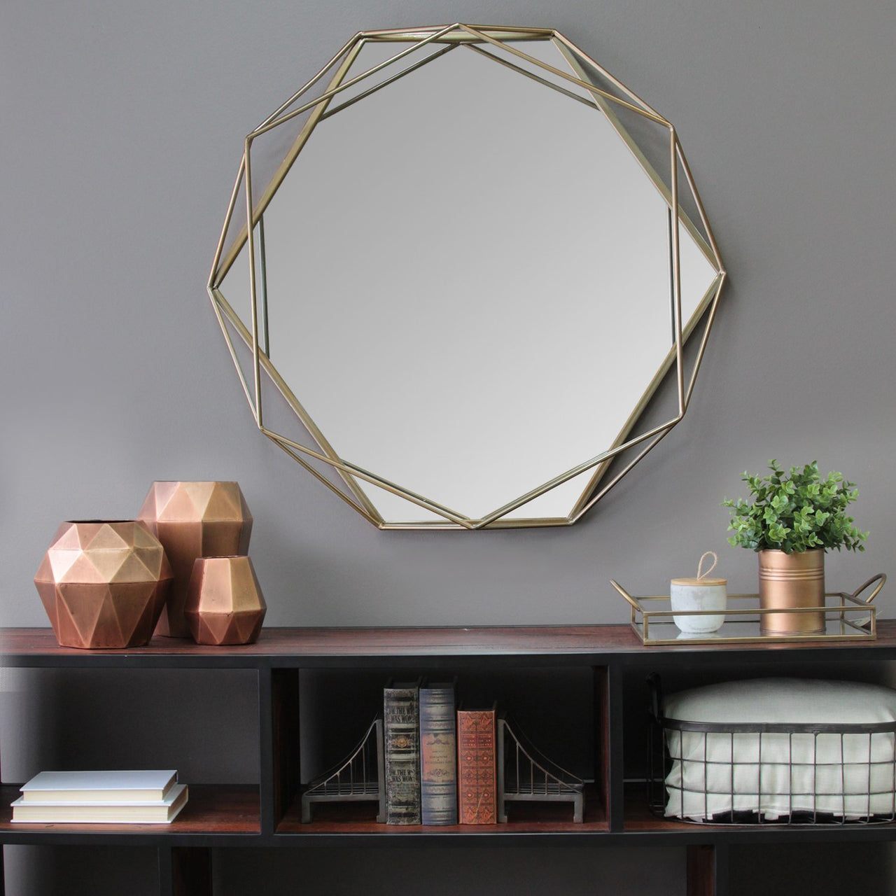 Luxe Collection Gold Framed Wall Mirror