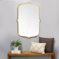 Thumbnail for Antiqued Gold Scallop Framed Mirror