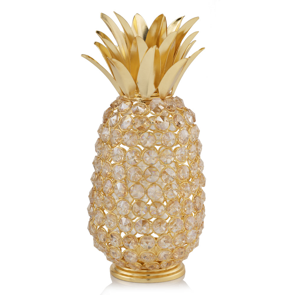 Crystal and Gold Pineapple Sculpture