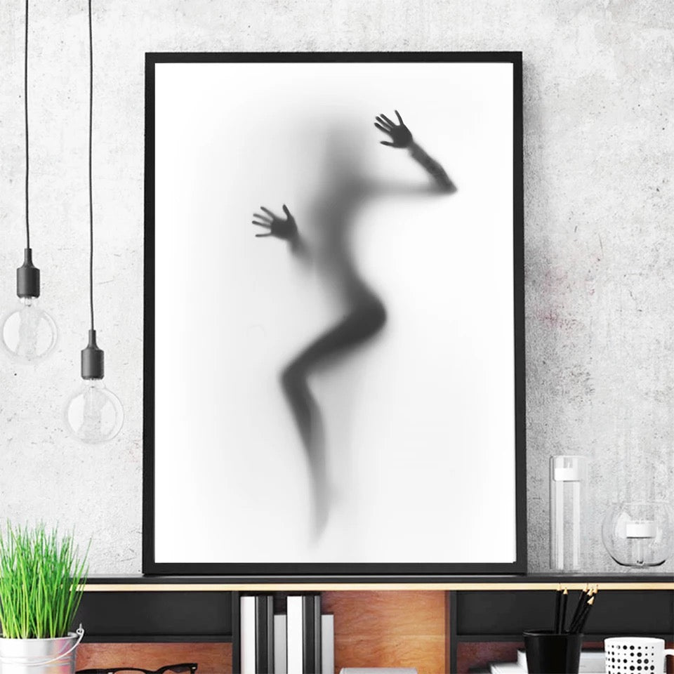 Sexy Cosmopolitan Black And White Sex room Art Canvas