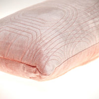 Thumbnail for Quilted Velvet Pink Lumbar Throw Pillow