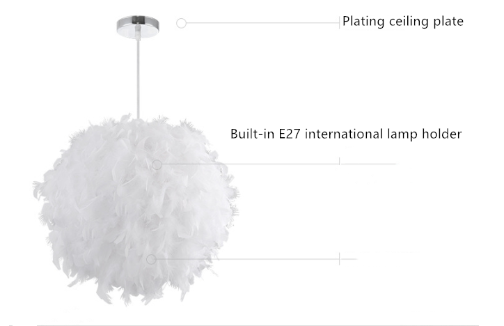 Fetish Feathers Round Chandelier