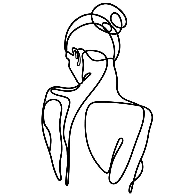 Metal Woman Wall Silhouette