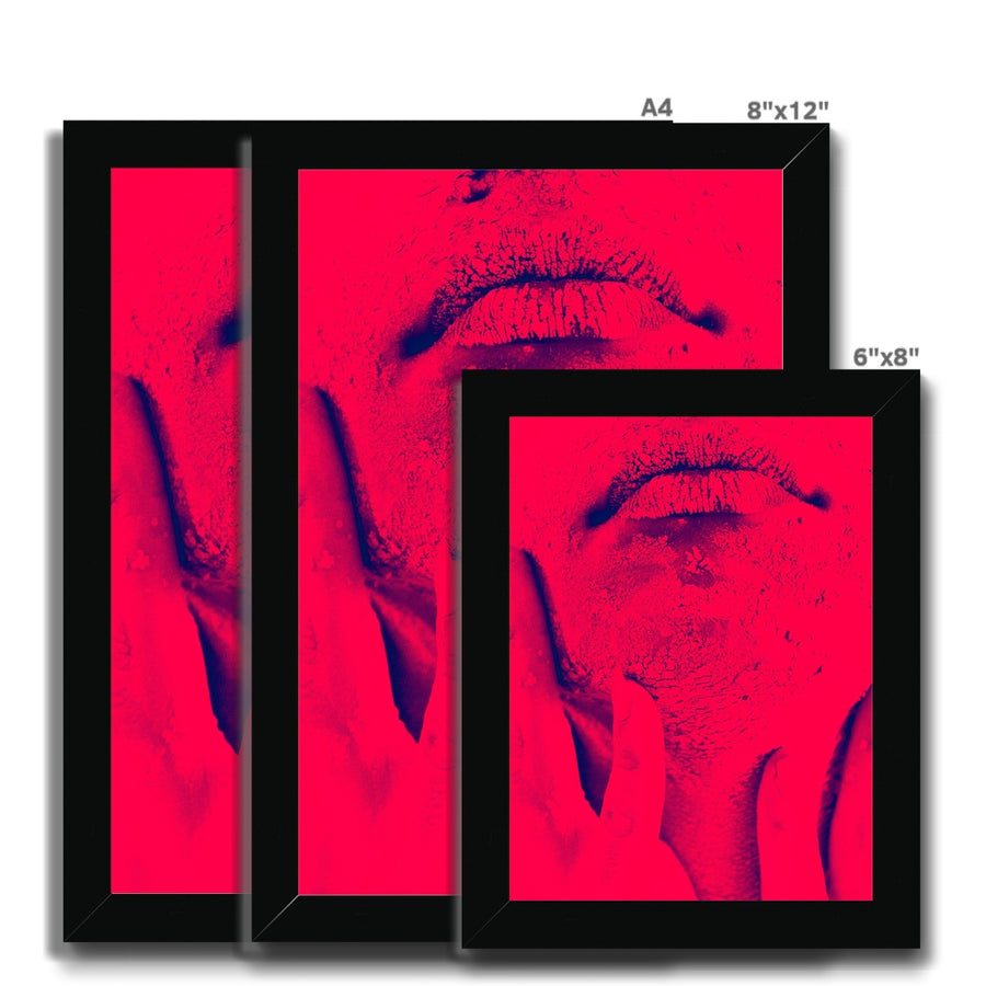 Burning (Wo)man Duo Tone Framed Art