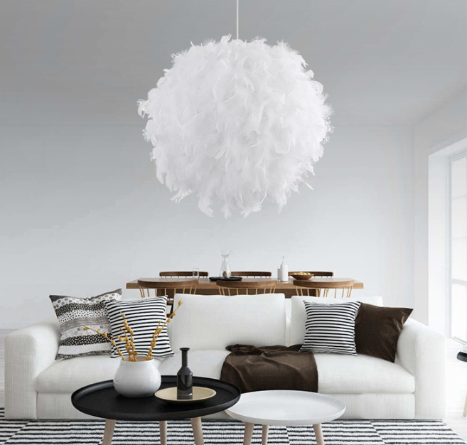 Fetish Feathers Round Chandelier