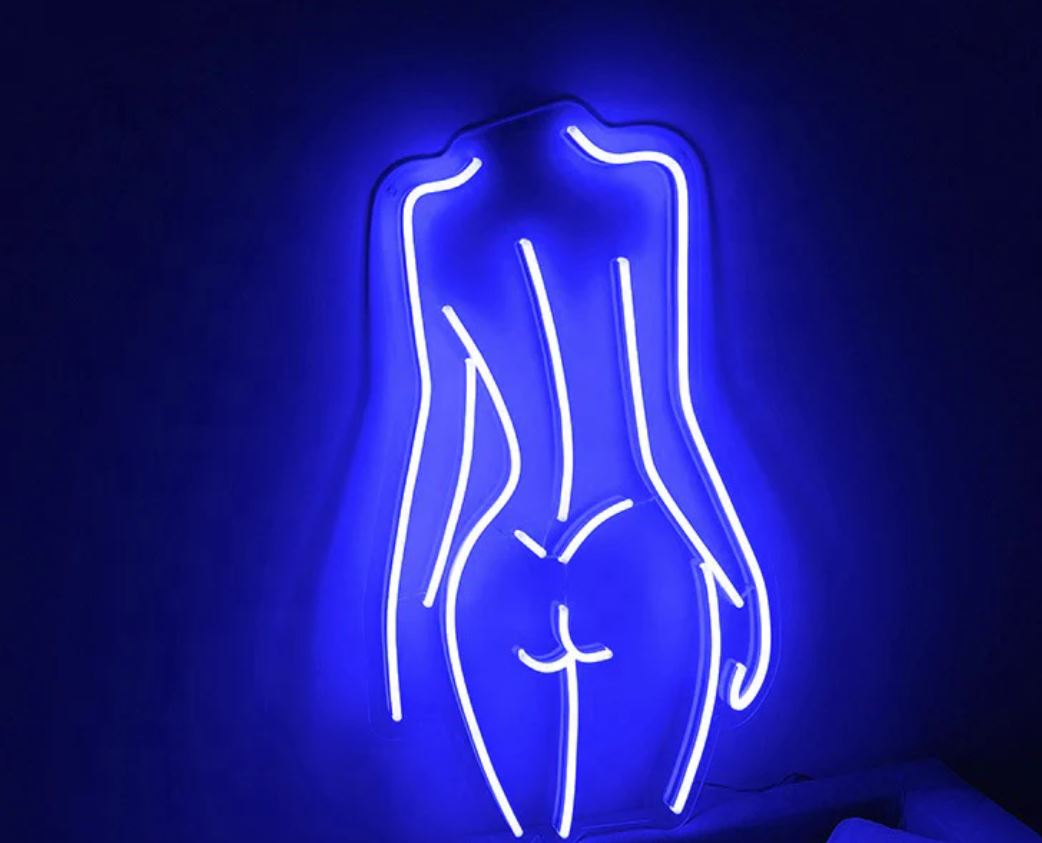 Bringing Lady Back Nude Woman Neon Sex Room Art