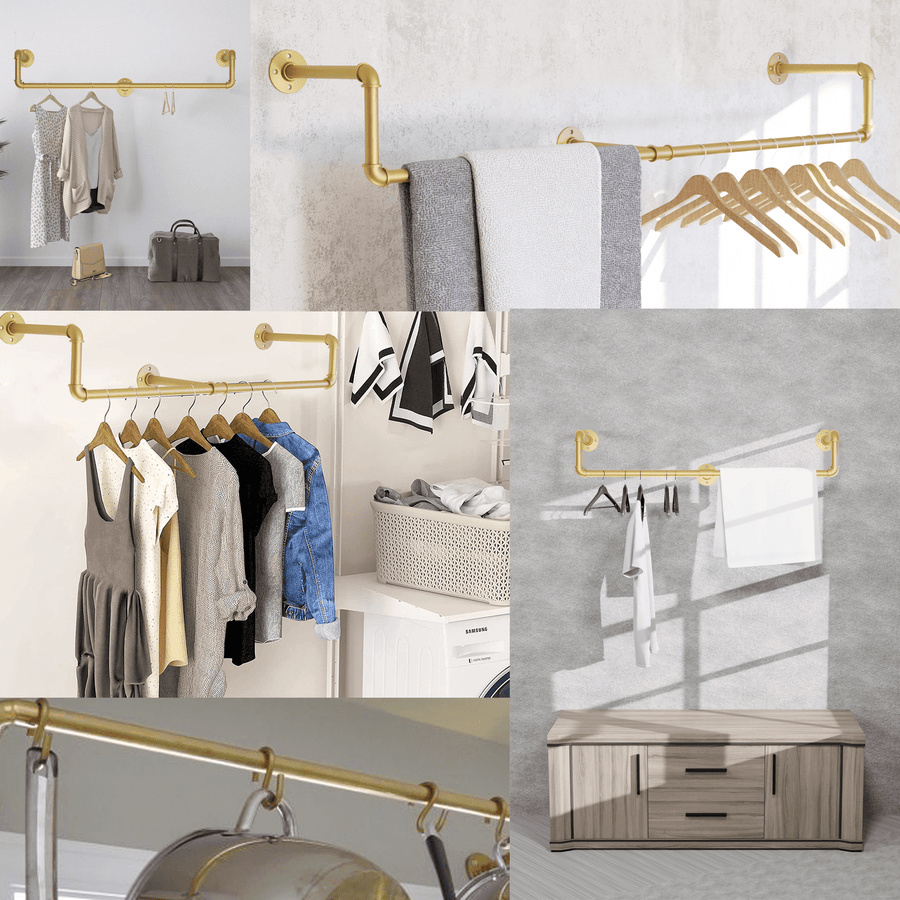Glam Gold Pipe Toy and Clothing Rack