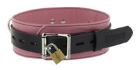 Thumbnail for Strict Leather Deluxe Locking Collar - Pink and Black