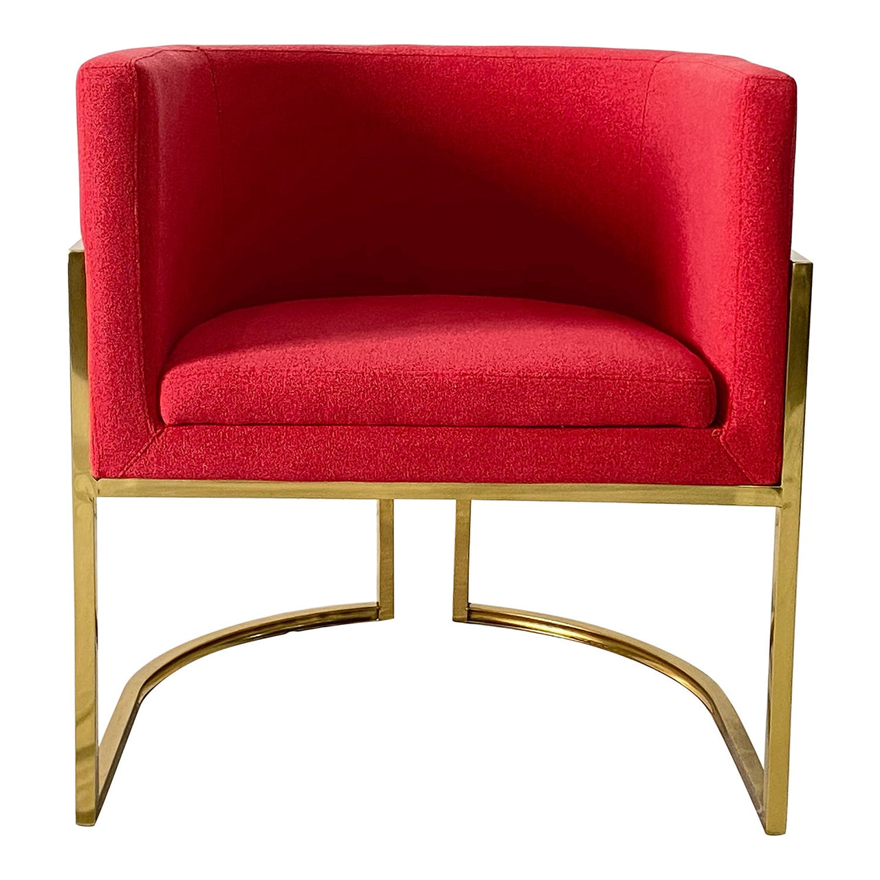 Rouge Collection Red and Gold Sofa Chair