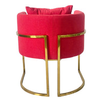 Thumbnail for Rouge Collection Red and Gold Sofa Chair