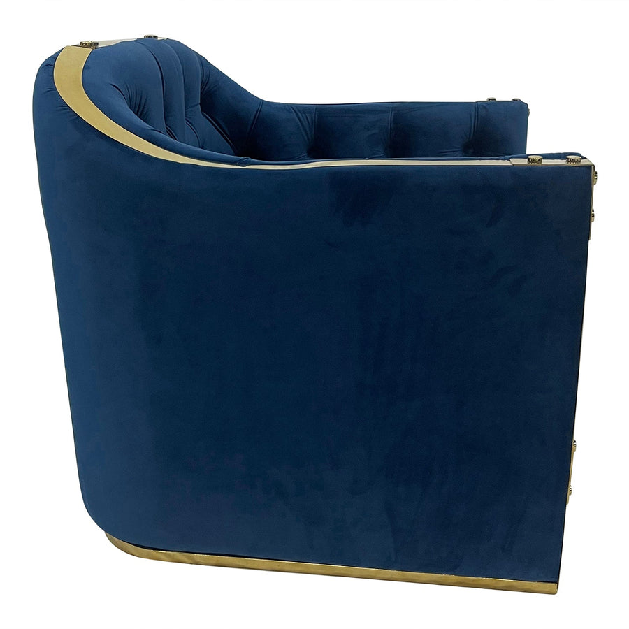 Luxe Collection Navy and Gold Chair