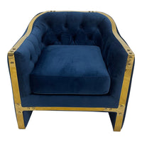 Thumbnail for Luxe Collection Navy and Gold Chair