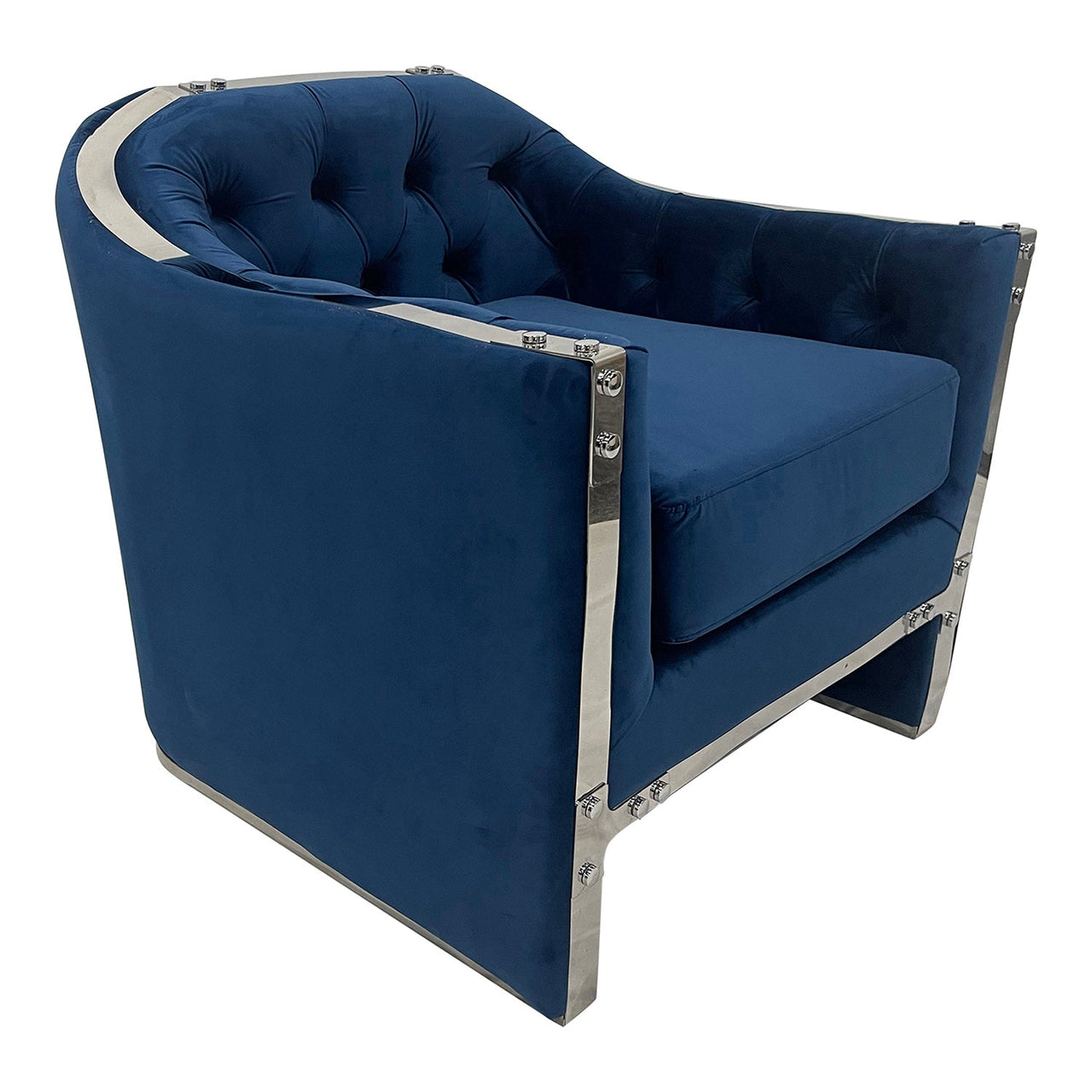 Luxe Collection Navy and Silver Chair