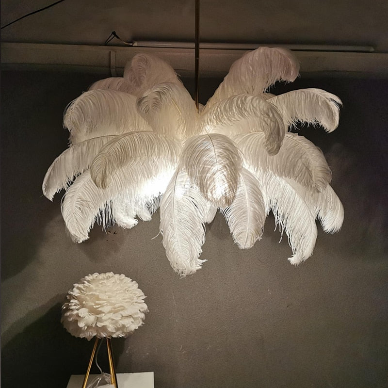 Fetish Feathers Ostrich Feather Chandelier