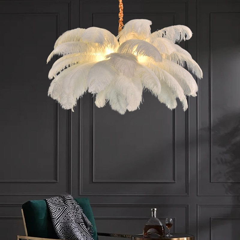 Fetish Feathers Ostrich Feather Chandelier