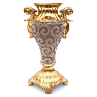 Thumbnail for Luxe Collection Gold Crystal Embellished Ceramic Vase