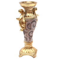 Thumbnail for Luxe Collection Gold Crystal Embellished Ceramic Candlestick Holder